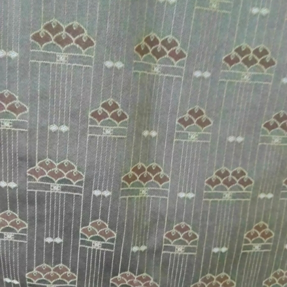 CUSTOM Mid-Century Statement Drapery Curtain Panels Green Gold 80"W×86" Long - Picture 6 of 11